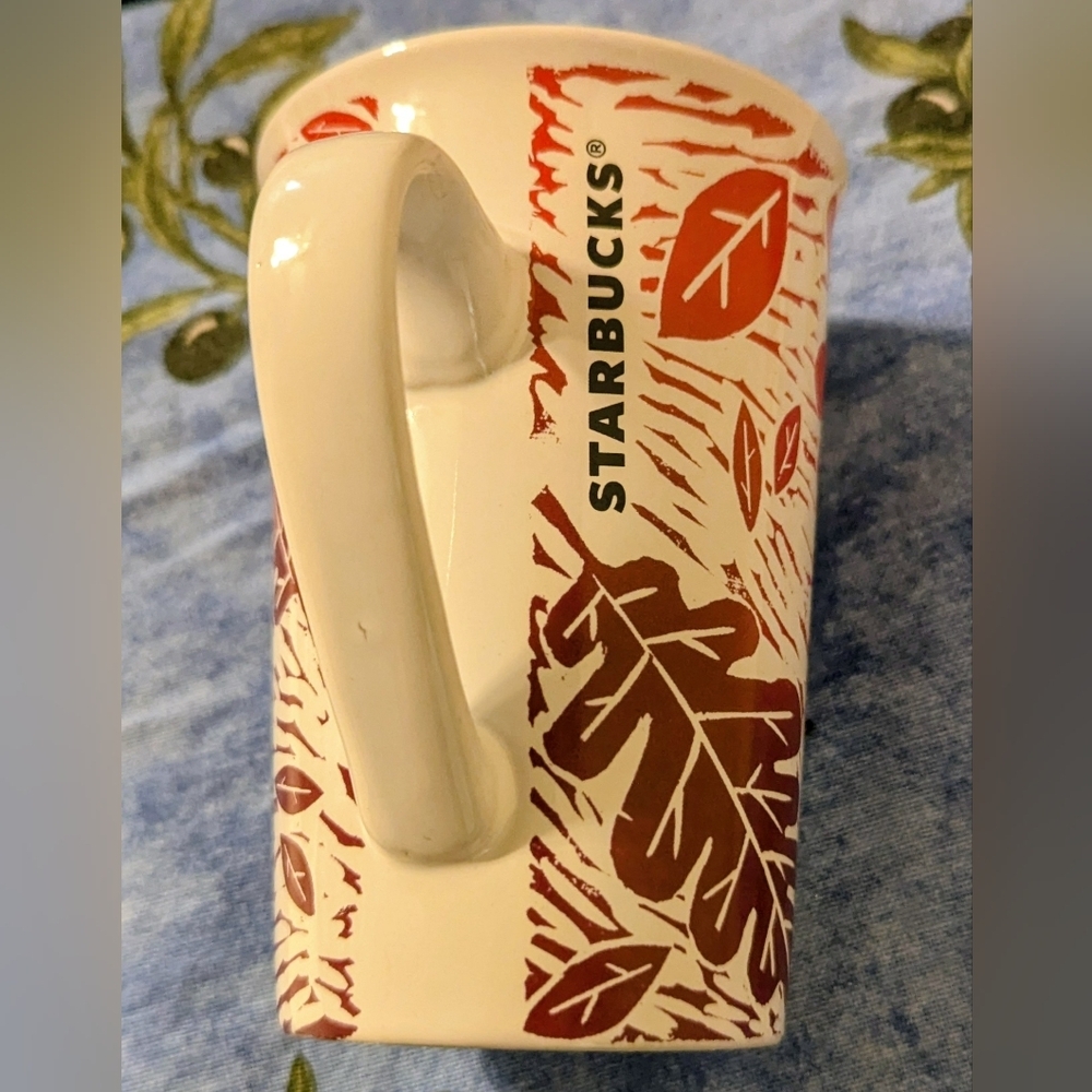 Starbucks 2017 Limited FALL Mug Coffee Tea Leaf Pattern~ 11oz